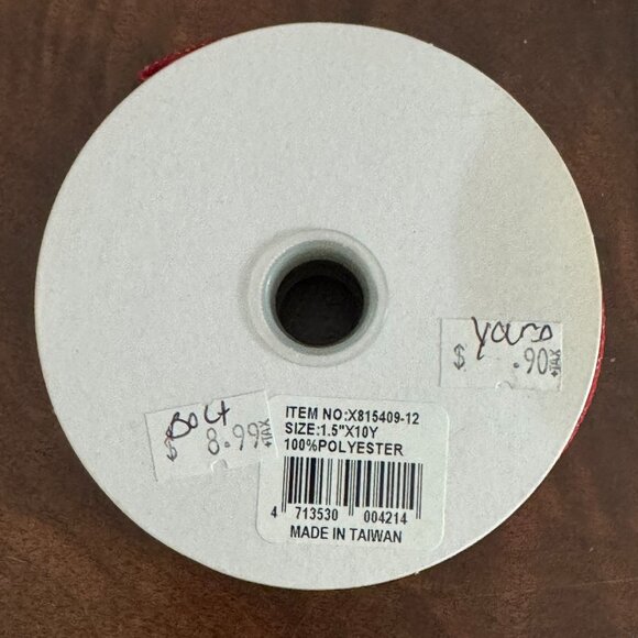 Red Truck Pumpkin Fall Wired Burlap Roll New With Tags - Picture 3 of 3